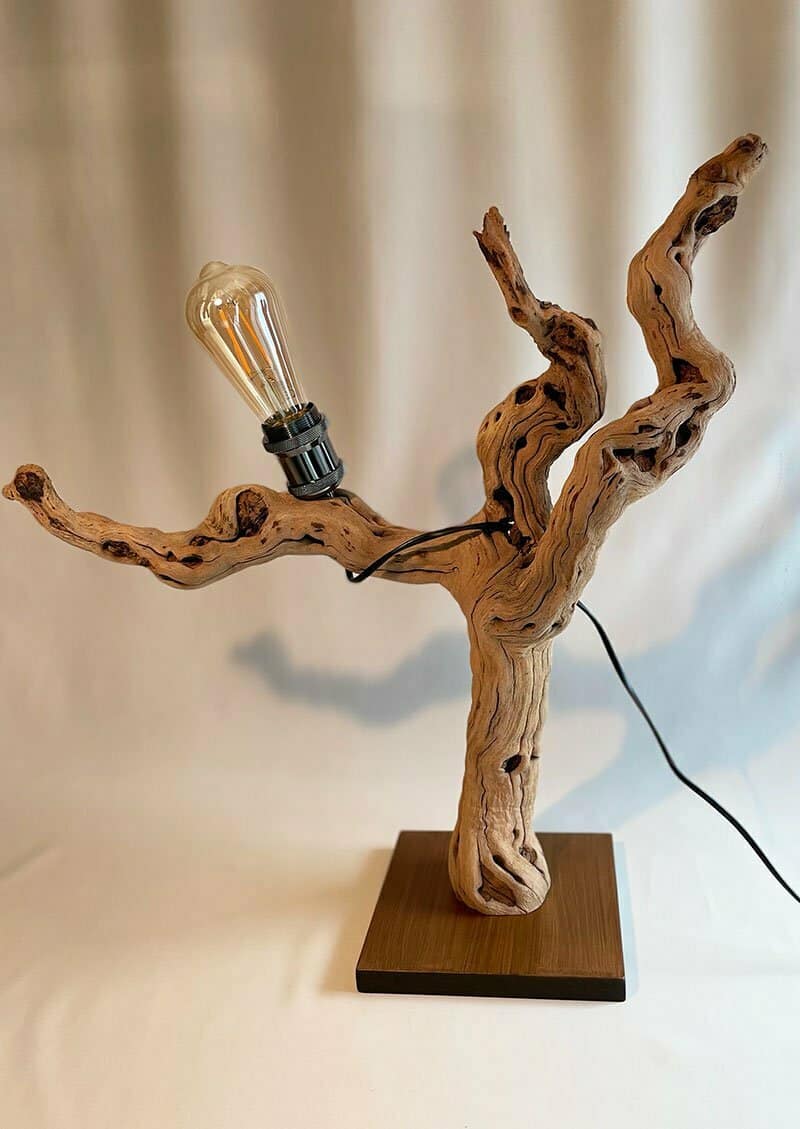 grande lampe ampoule vintage 6 - cep vigne 3 branches